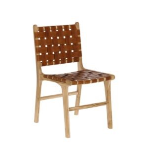 Woven Indian Leather Dinning Chair