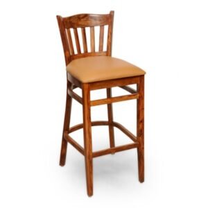 Indian Leather wooden Bar Stool