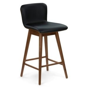 Indian leather Wooden Bar Stool
