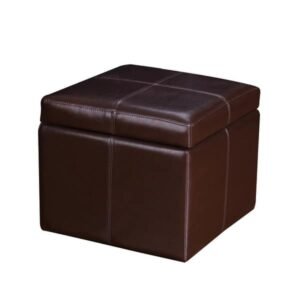 Indian leather Storage Ottoman