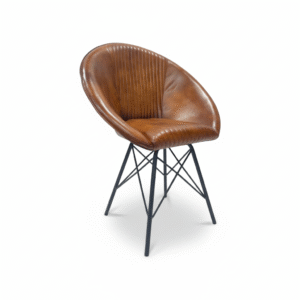 Superb Curved Leathers Chair