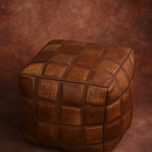 Superb Leather Pouffe