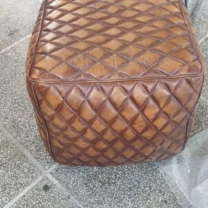 Indian Leather pouffe