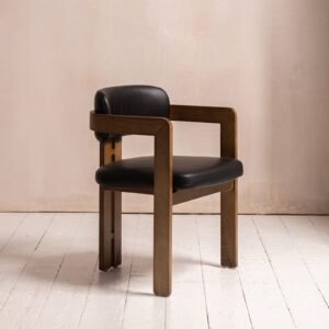 India Black Leather  Chair