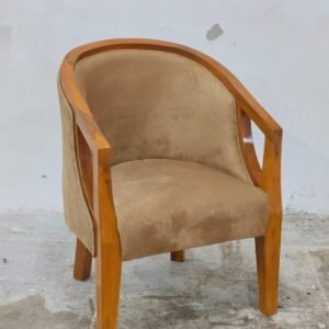 Indian Wooden Fabric Armchair
